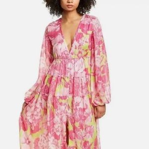 Rococo Sand Ziba Maxi Dress in Neon Pink